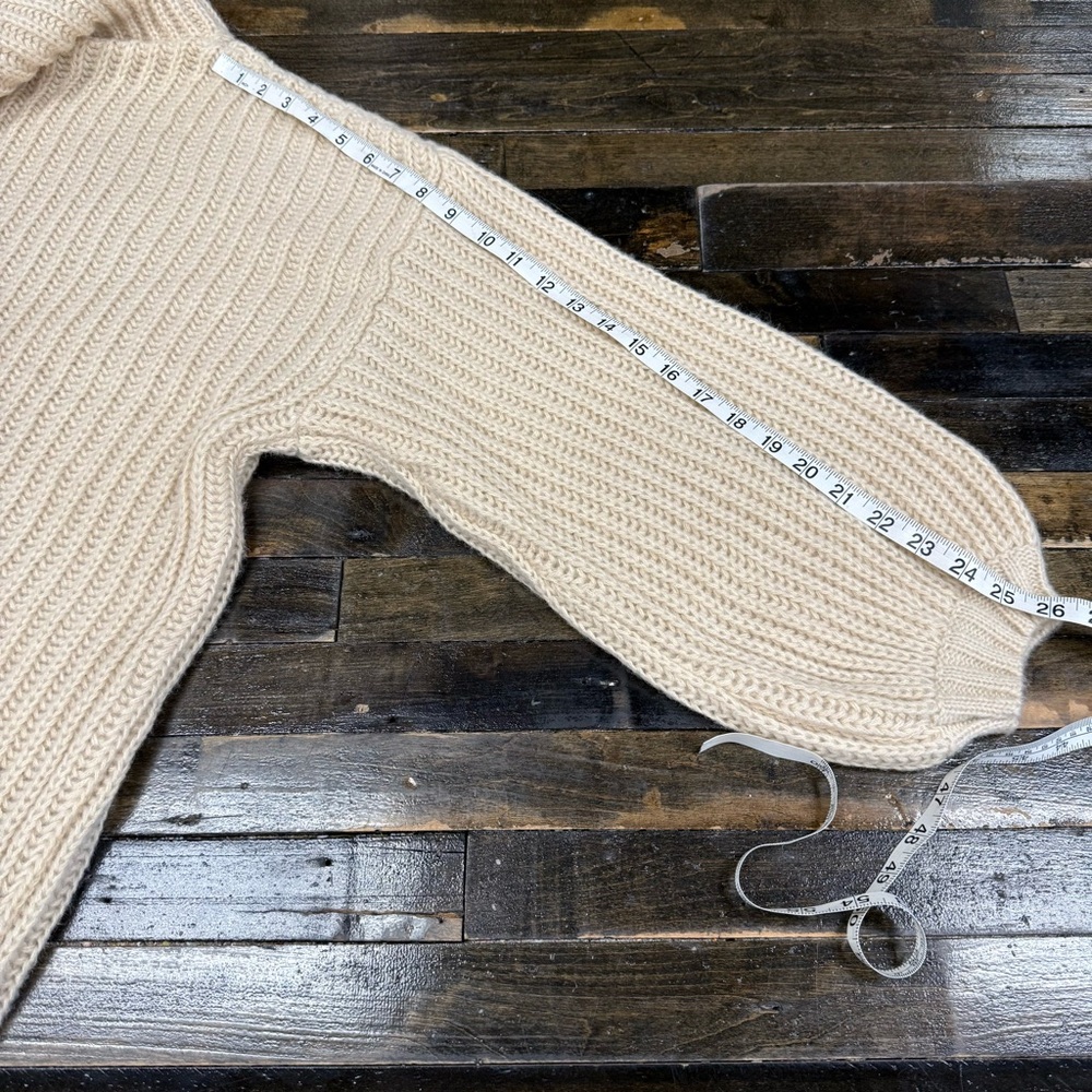 Promesa Chunky Rib Knit Cowl Neck Oversized Soft & Cozy Sweater Small Cream/Tan - Picture 12 of 13